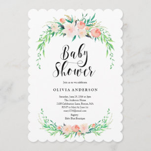 Zartes Blumenstrauß-Baby-Shower-Einladung Einladung