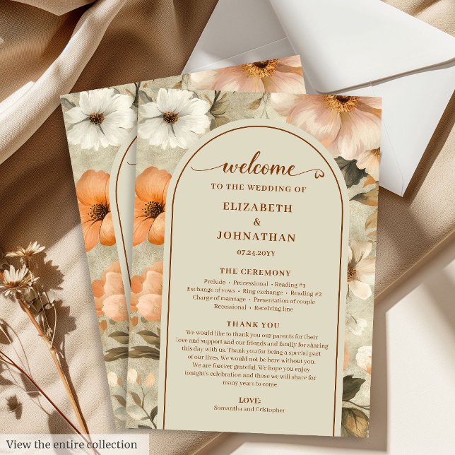 Zartes Boho-Terrakotta-Beige-Oliv-Salbei-Programm Programm (Delicate Boho Terracotta Beige Olive Program)