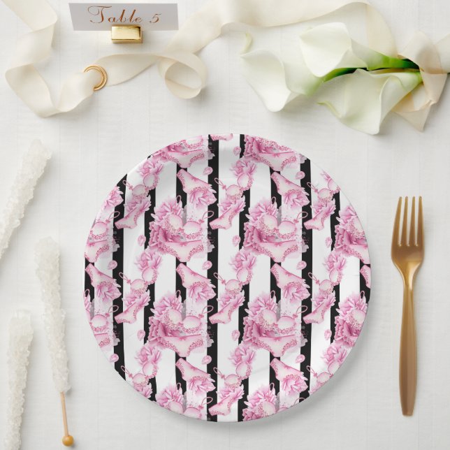 Zartes Brautparty Pappteller (Hochzeit)