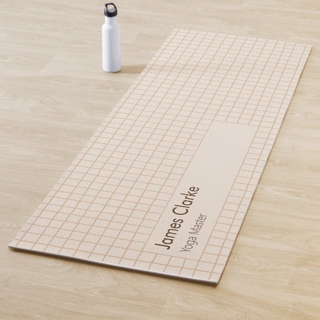 Zartes, cremefarbenes, braunes Muster Yogamatte (Beispiel)