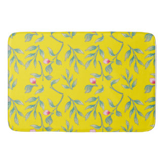 Zartes florales Blazing Yellow Floral Bath Mat Badematte