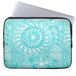 zartes florales Gittermuster Laptopschutzhülle