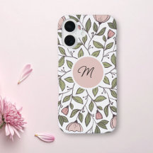Zartes florales individuelles Monogramm 