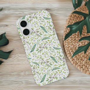 Zartes Frühlingsgrün Botanisches Muster iPhone 16 Hülle