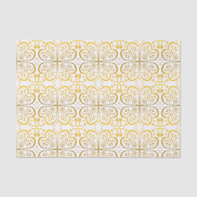 Zartes goldenes Kleeblatt Seidenpapier (Vorderseite)