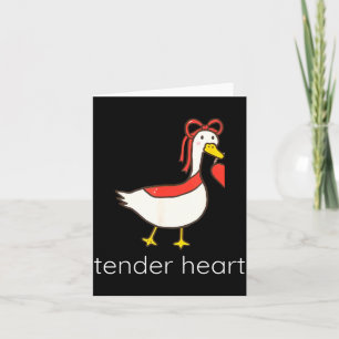 Zartes Herz Stete Liebe Lustige Gans Paar Matchi Karte