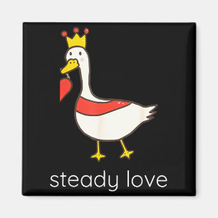 Zartes Herz Stete Liebe Lustige Gans Paar Matchi Magnet