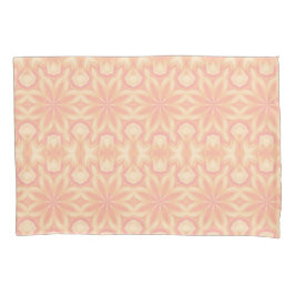 Zartes Kaleidoskop, rosa gelbe Form Kissenbezug