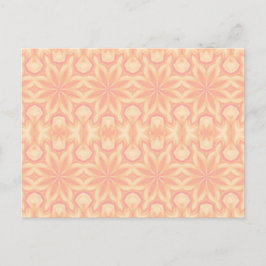 Zartes Kaleidoskop, rosa gelbe Form Postkarte