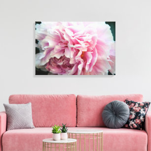 Zartes Pink Peony floral Wrapped Canvas Print Leinwanddruck