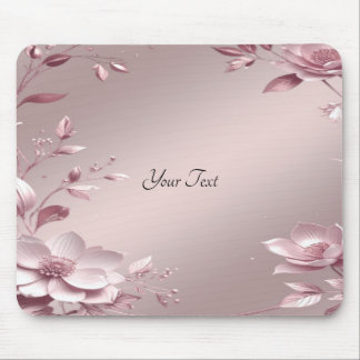 Zartes rosa Blumen-Mauspad Mousepad