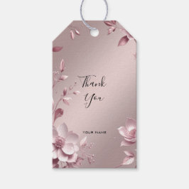 Zartes rosa florales Geschenk Etikett Geschenkanhänger