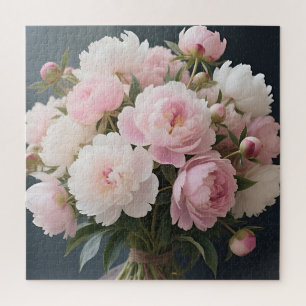 Zartes rosa Pfingstrosenbouquet Romantische Blumen