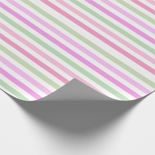 Zartes Streifen Geschenkpapier (Ecke)
