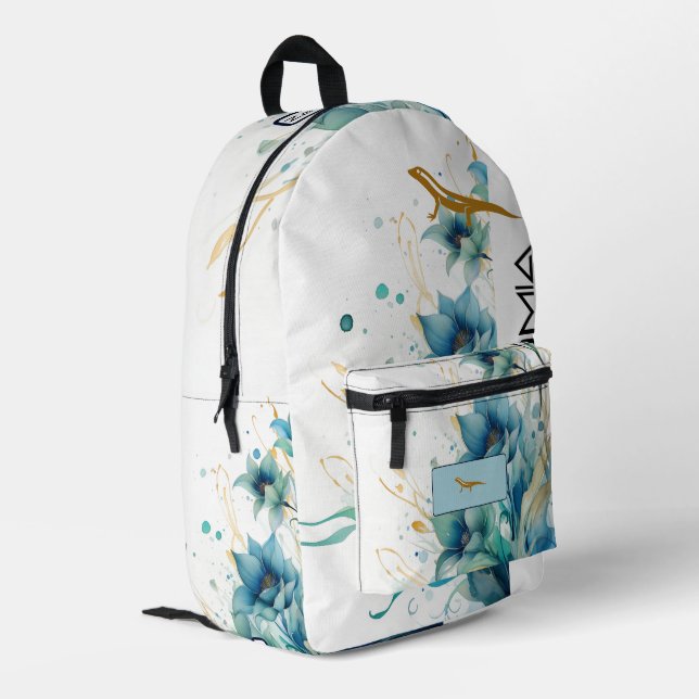 ZARZOMIE BEDRUCKTER RUCKSACK (Rückseitige Ecke links)