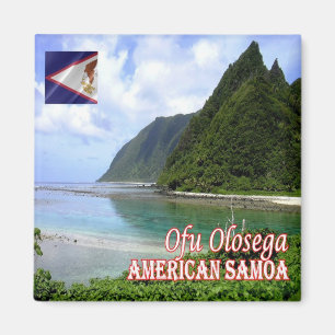 zAS008 OFU OLOSEGA, Amerikanisch-Samoa, Kühlschran Magnet
