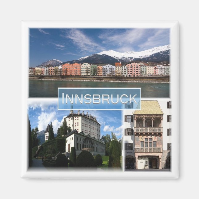 zAT004 INNSBRUCK Österreich, Mosaik, Kühlschrank Magnet (Vorne)