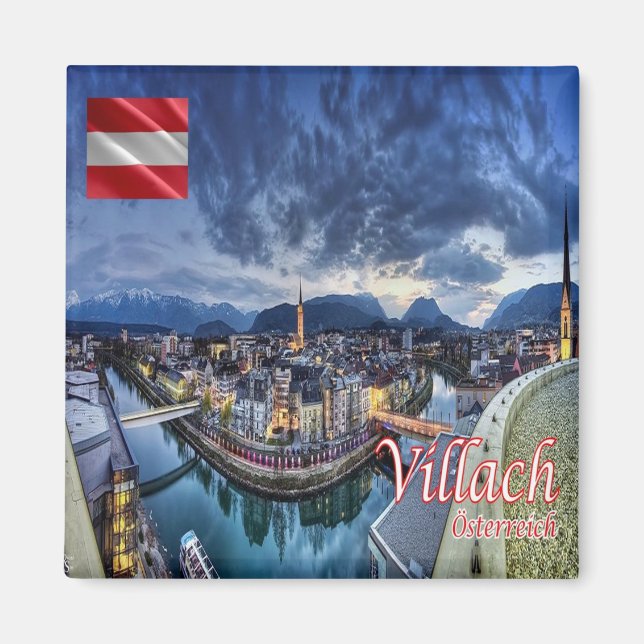 zAT010 VILLACH Österreich, Kühlschrank Magnet (Vorne)