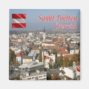 zAT012 SANKT PÖLTEN Österreich, Kühlschrank Magnet