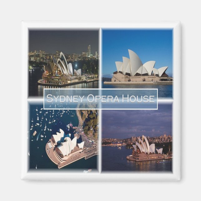 ZAU010 SYDNEY, OPERA HOUSE, Australien, Kühlschran Magnet (Vorne)