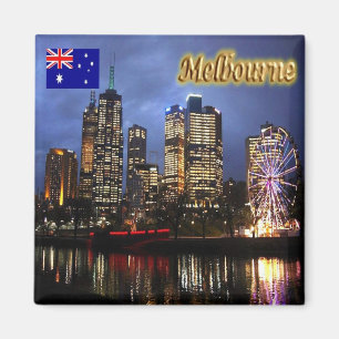 zAU059 MELBOURNE, Stadt für Nacht, Australien, Küh Magnet