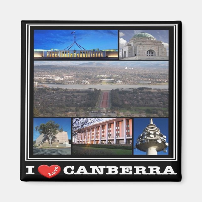 zAU102 CANBERRA I Love Mosaic, Australia, Fridge Magnet (Vorne)