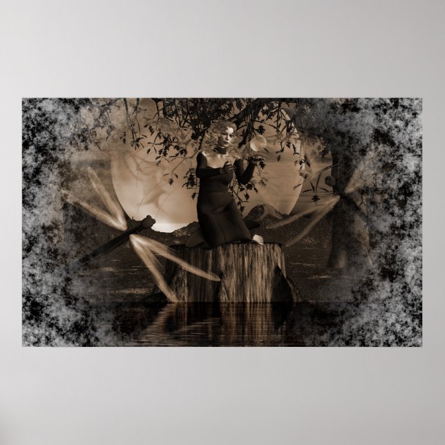 Zauber-Caster-Sepia-Poster Poster (Vorne)