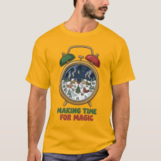 Zauber-Zeit-Shirt Weihnachten-Uhr-T-Shirt T-Shirt