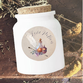 Zauberassistent Wasserfarbe Liebe Tränke Runder Aufkleber