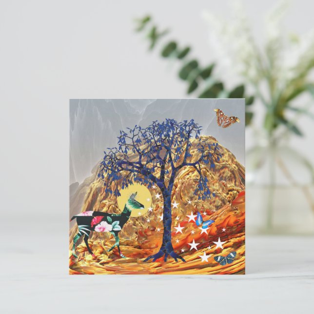 Zauberbaum Karte (Stehend Vorderseite)