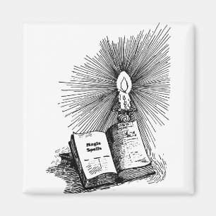 Zauberbuch Kerzenmagie Hexenkunst Magnet