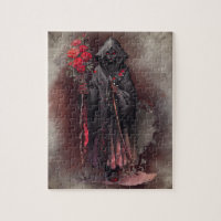 Zauberei | Shadowy Dark Hexe glühende rote Augen