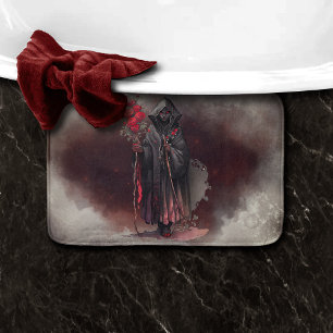 Zauberei Shadowy Dark Hexe glühende rote Augen Badematte