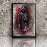 Zauberei | Shadowy Dark Hexe glühende rote Augen