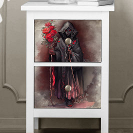 Zauberei | Shadowy Dark Hexe glühende rote Augen Seidenpapier