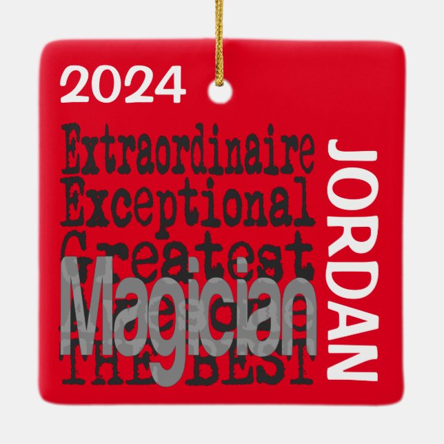 Zauberer Außerordentlicher CUSTOM Keramikornament (Rückseite)