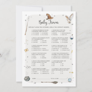 Zauberer-Baby-Party Baby-Quiz-Spiel Einladung