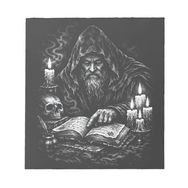 Zauberer beim Studium des Grimoire — von BurnsInHe Notizblock (Vorderseite)