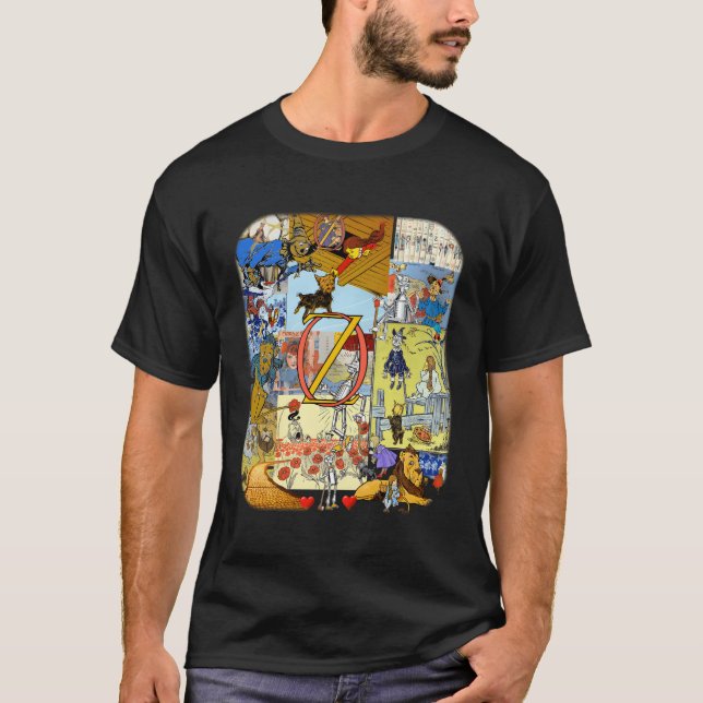 Zauberer der Oz Montage T-Shirt (Vorderseite)