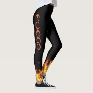 Zauberer Feuer FUEGO Leggings Lauf Pizza Lord