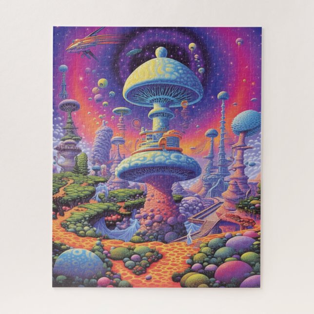 Zauberer Fungi: Eine farbenfrohe Reise (Vertikal)