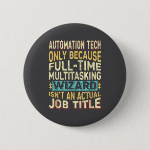 Zauberer-Job-Titel-Zitat - Lustige Automatisierung Button