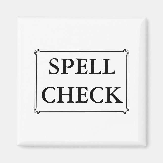 Zauberer Karo Funny Computer Proof Read Erinnerung Magnet (Vorne)