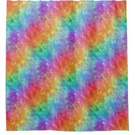 Zauberer - lebhafter Regenbogenriss ombre: Duschvorhang