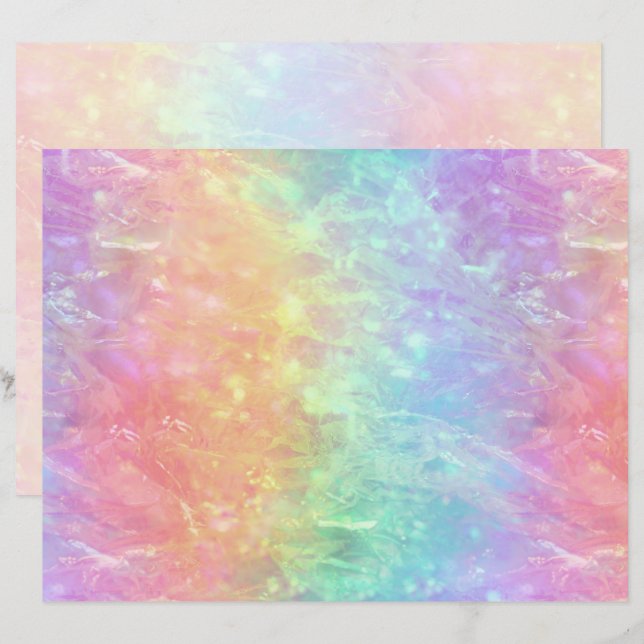 Zauberer - lebhafter Regenbogenriss ombre: Papier (Vorne/Hinten)