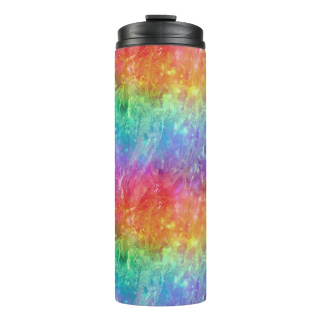Zauberer - lebhafter Regenbogenriss ombre: Thermosbecher (Vorderseite)