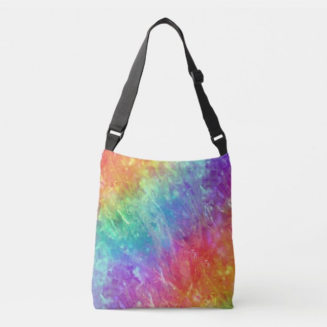 Zauberer - lebhafter Regenbogenriss ombre: Tragetaschen Mit Langen Trägern (Vorderseite)