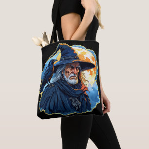 Zauberer mit einem Raben - Halloween Fan Fun 1 Tasche