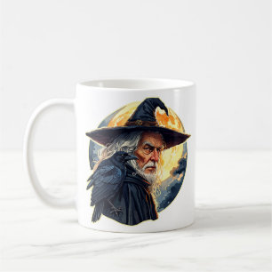 Zauberer mit einem Raben - Halloween Fan Fun 2 Kaffeetasse