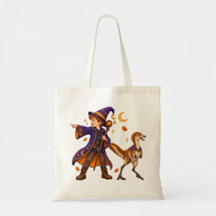 Zauberer & Mononykus Halloween Tragetasche